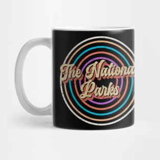 vintage circle line color The National Parks Mug